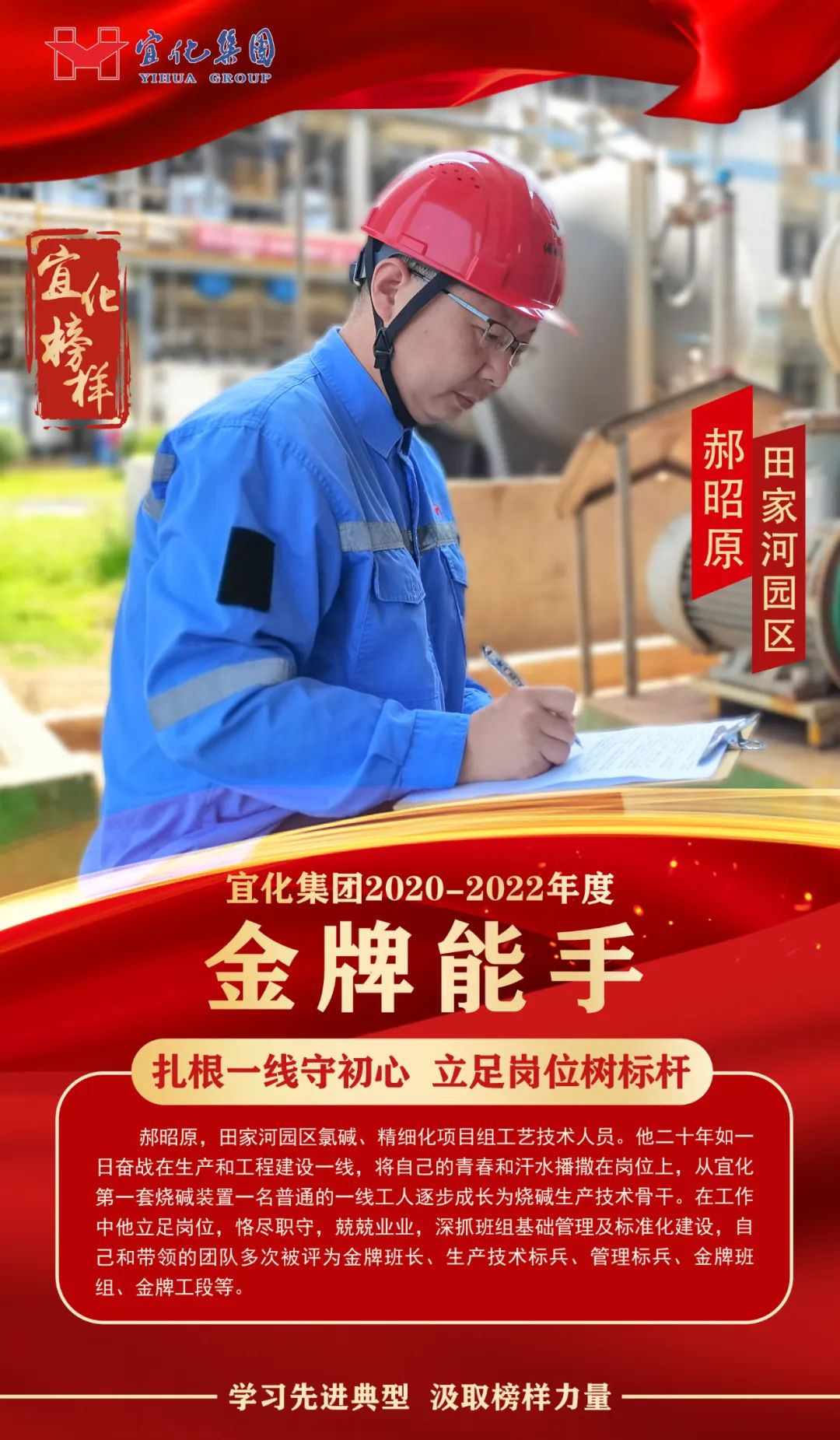【宜化榜樣】金牌能手郝昭原：扎根一線守初心，立足崗位樹(shù)標(biāo)桿
